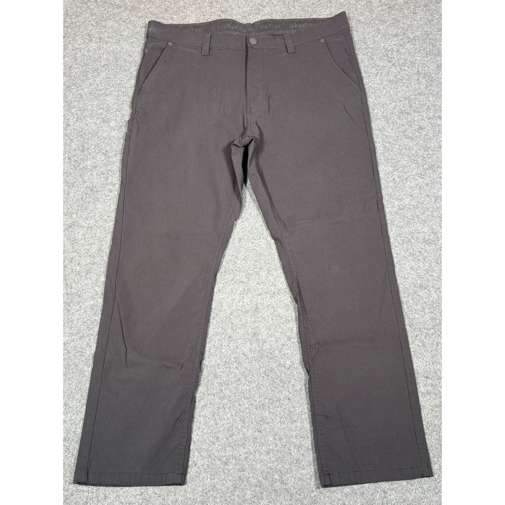 Weatherproof Vintage Mens Stretch Utility Pants Charcoal Gray 36x30 (Fits 36x28)